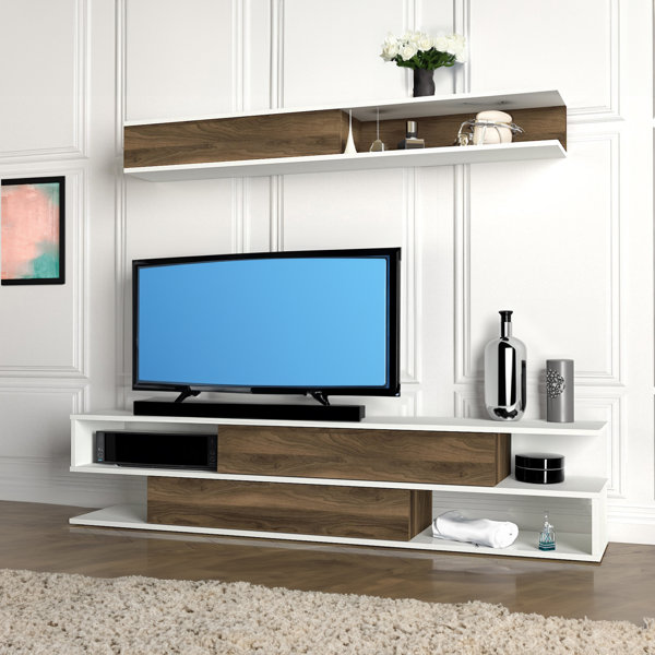 Latitude Run® White Walnut TV Unit Wayfair Canada